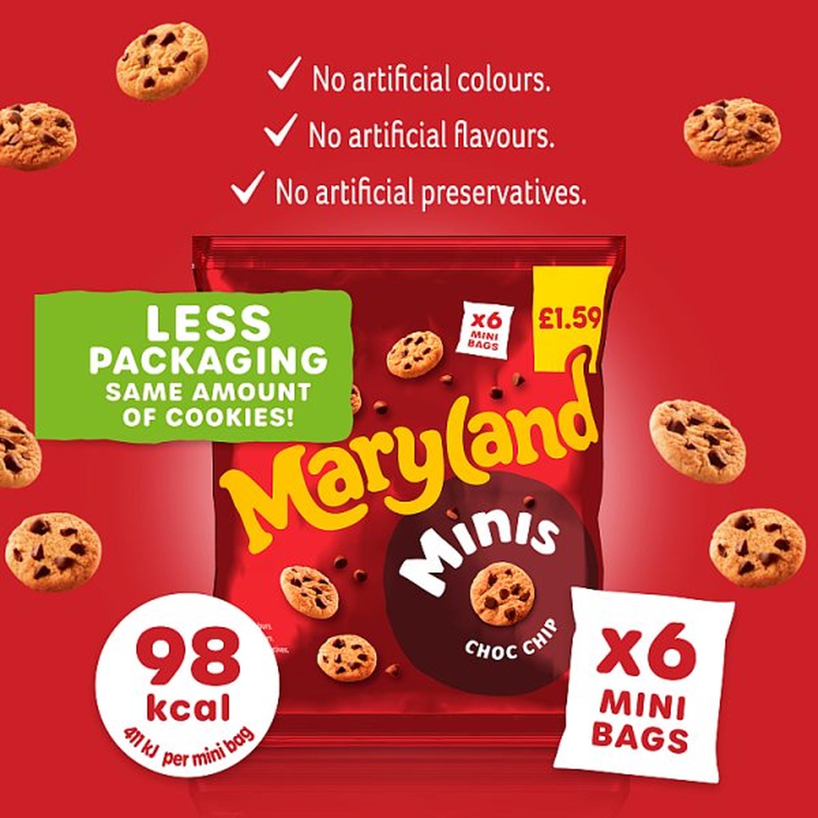 Maryland 6 Minis Choc Chip 118.8g