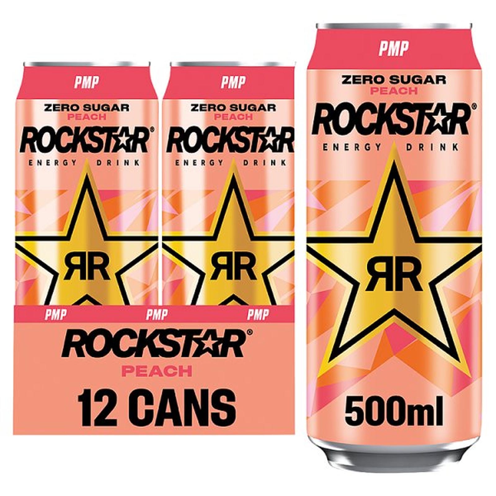 Rockstar Energy Drink Peach PMP 500ml