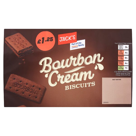Jack's Bourbon Cream Biscuits 400g – 12 x 400g