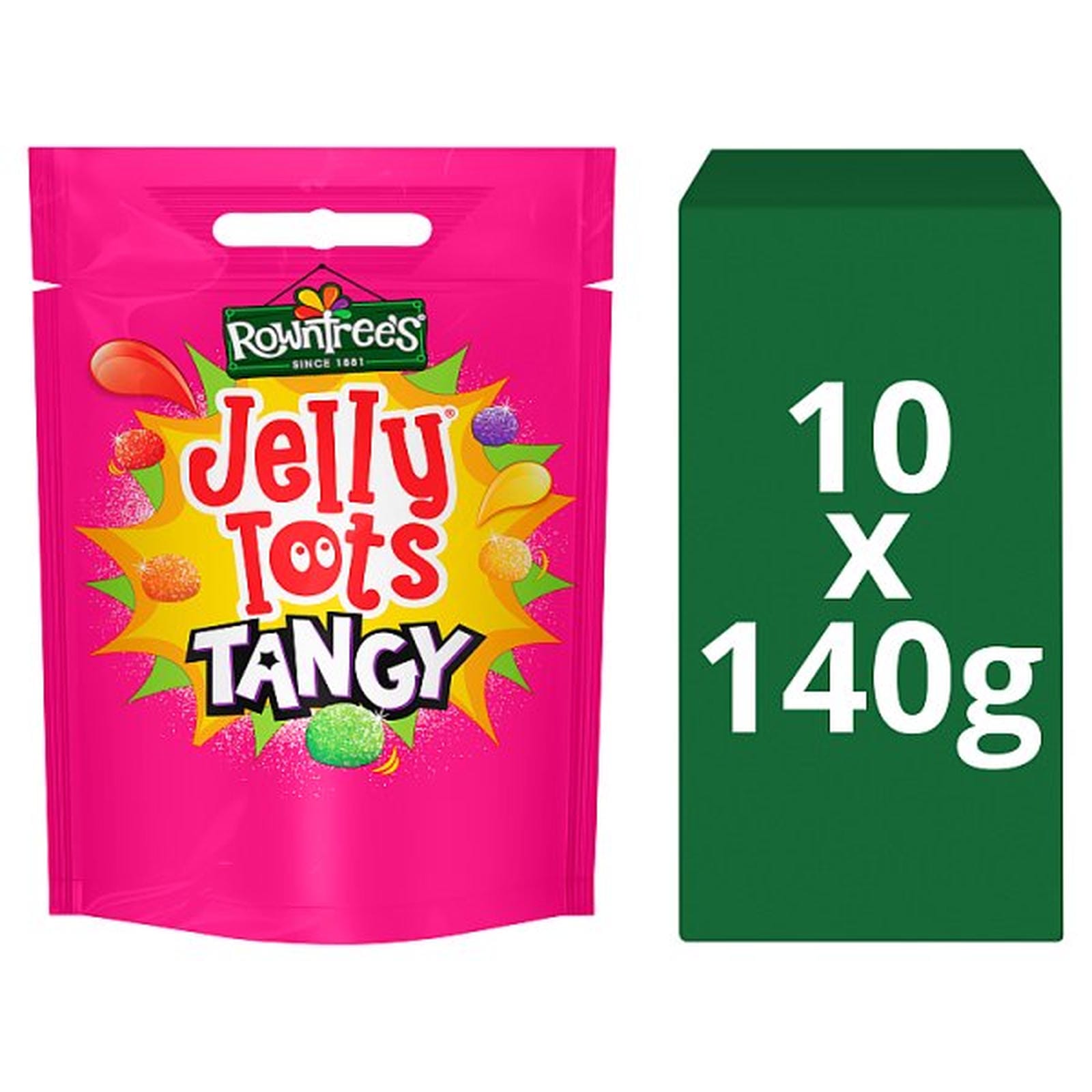 Rowntree's Jelly Tots Tangy Sweets Sharing Bag 140g