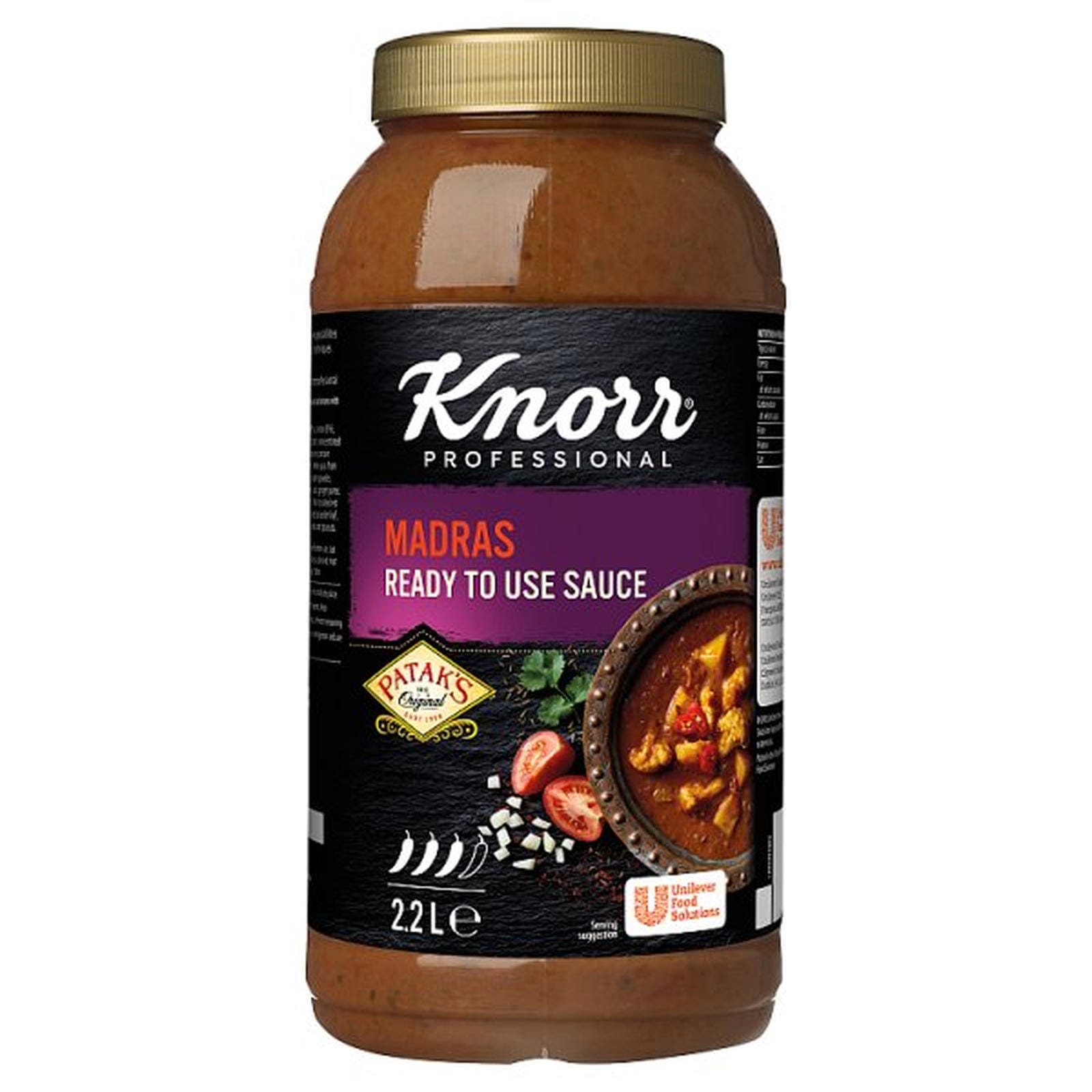 Knorr Professional Madras Sauce 2.2L Pack of 2 x 2.2L Foodservice Ready Suitable for Catering