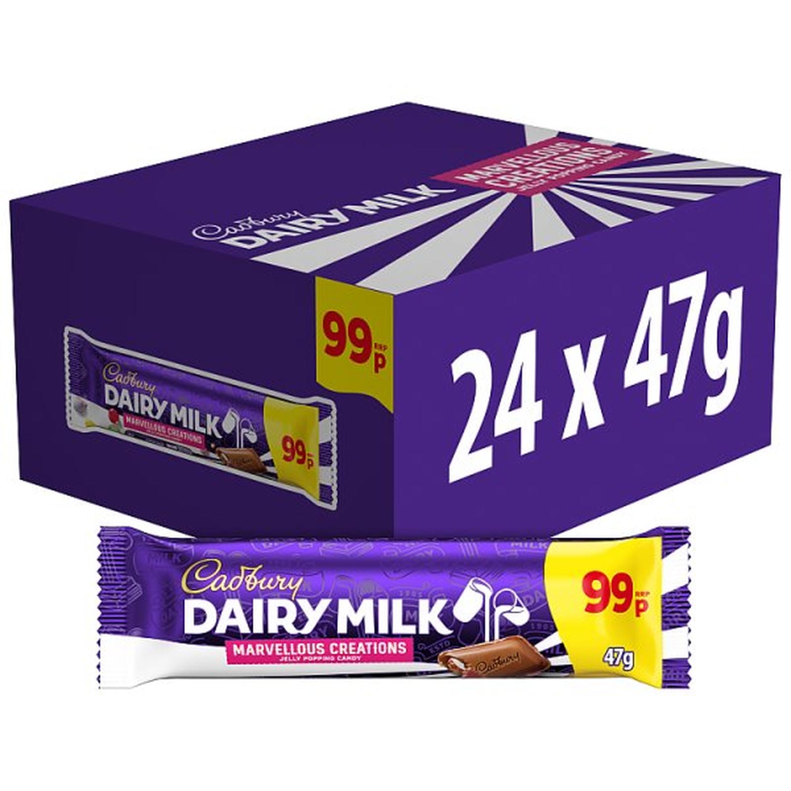 Cadbury Dairy Milk MC JPC 99P PMP Chocolate Bar 47 g