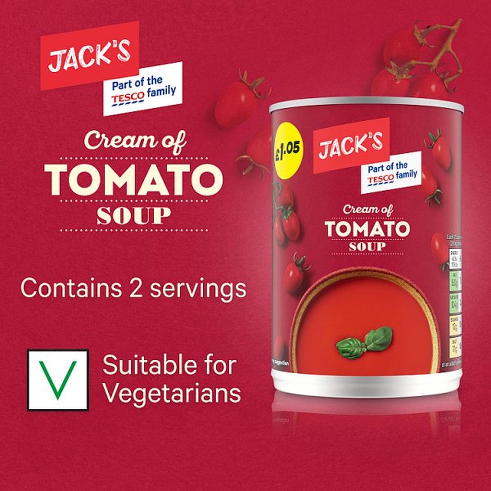 Jack's Cream of Tomato Soup 400g