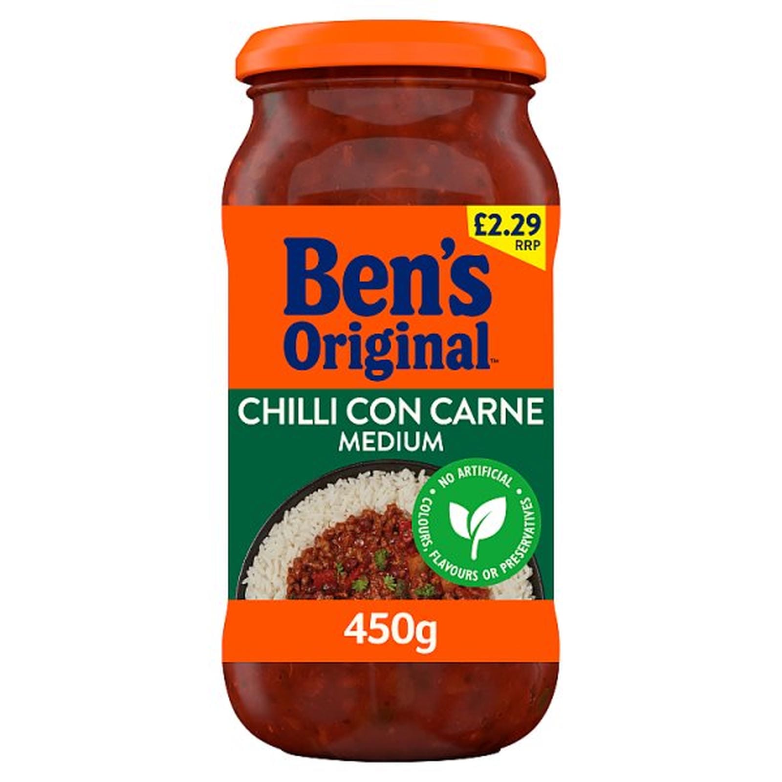 Bens Original Medium Chilli Con Carne Sauce 450g PMP £2.29