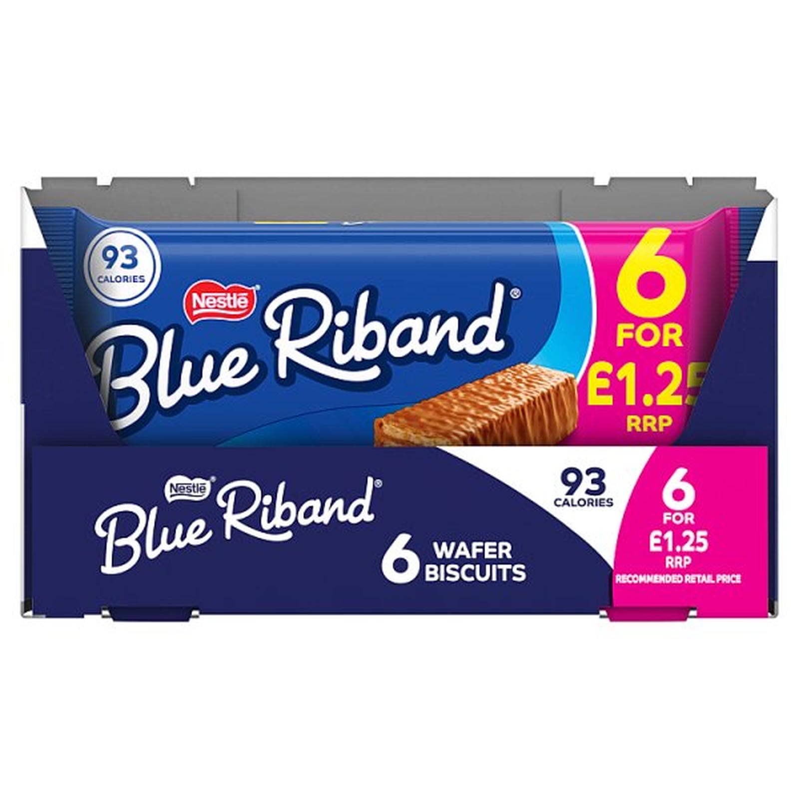 Blue Riband Wafer Biscuit Bar 6 Pack Multipack 108g PMP £1.25