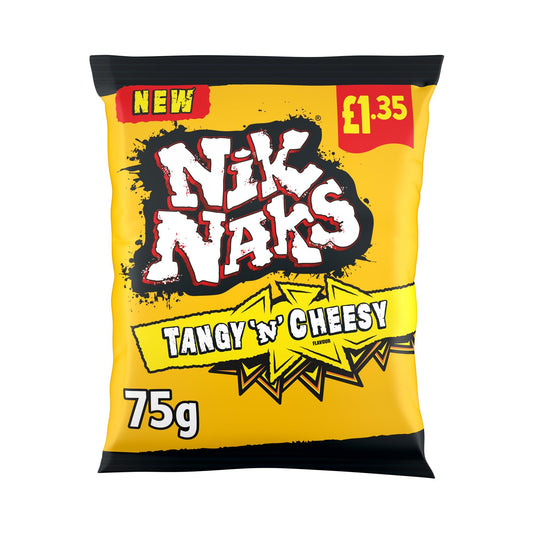 Nik Naks Nice 'N' Spicy Crisps 75g, £1.35 PMP – 20 x 75g