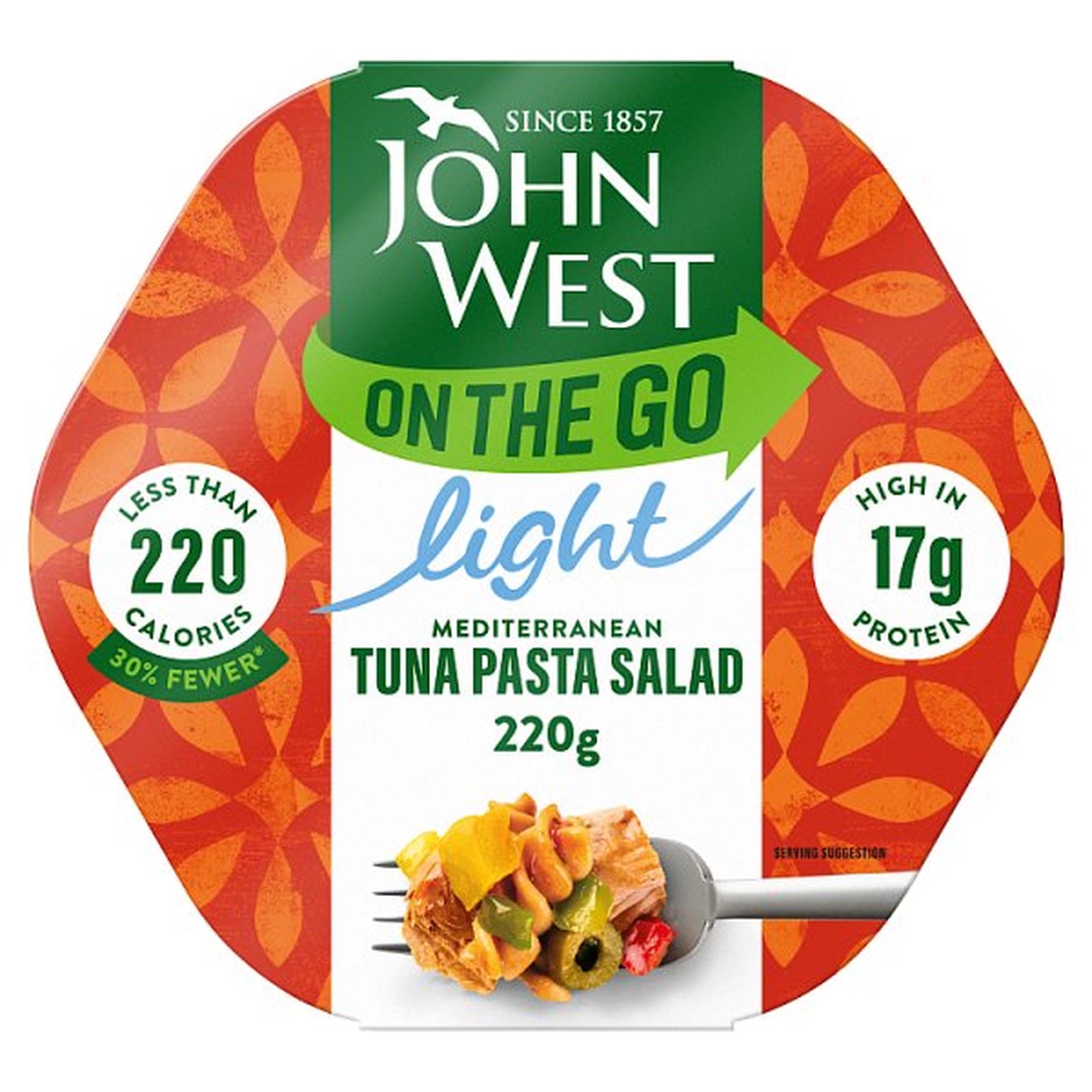 John West on the Go Light Mediterranean Tuna Pasta Salad 220g