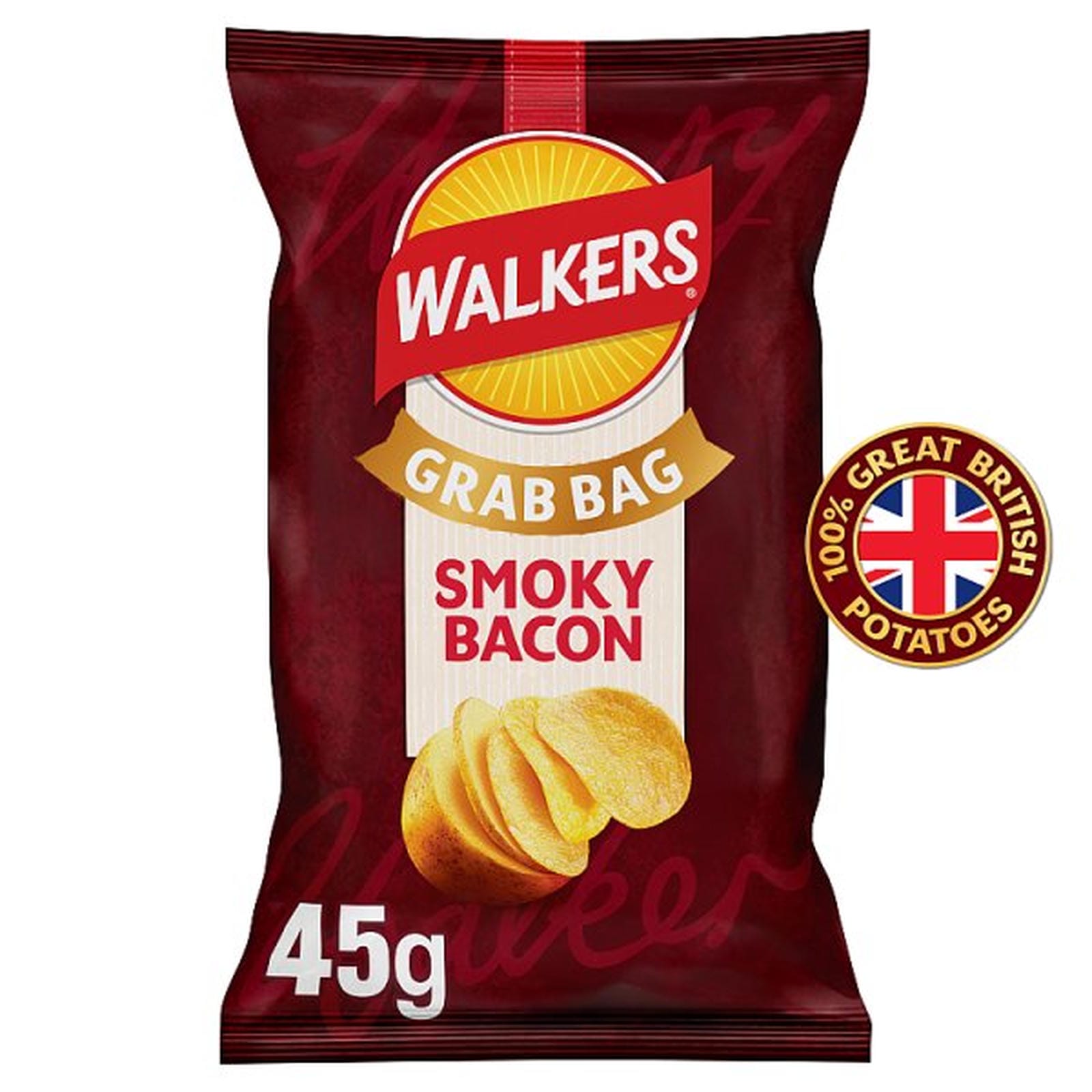 Walkers Smoky Bacon Grab Bag Crisps 45g