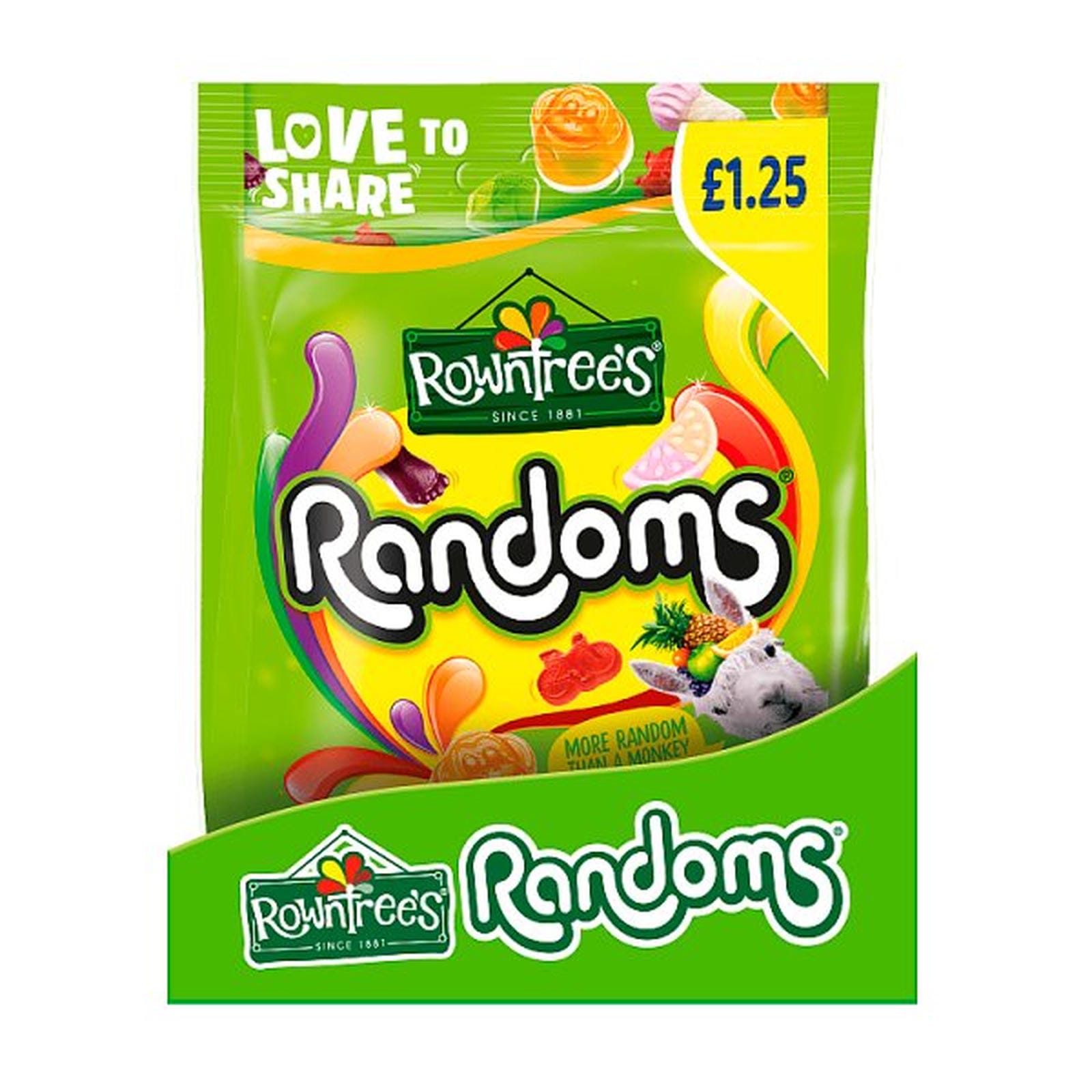 Rowntree's Randoms Sweets Sharing Bag 120g PMP £1.25