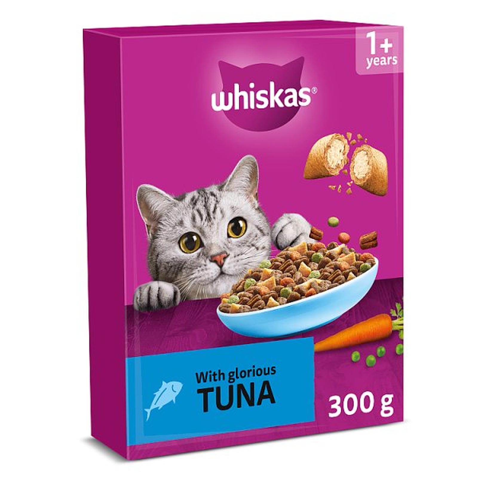 WHISKAS 1+ Dry TUNA Cat Food 300g