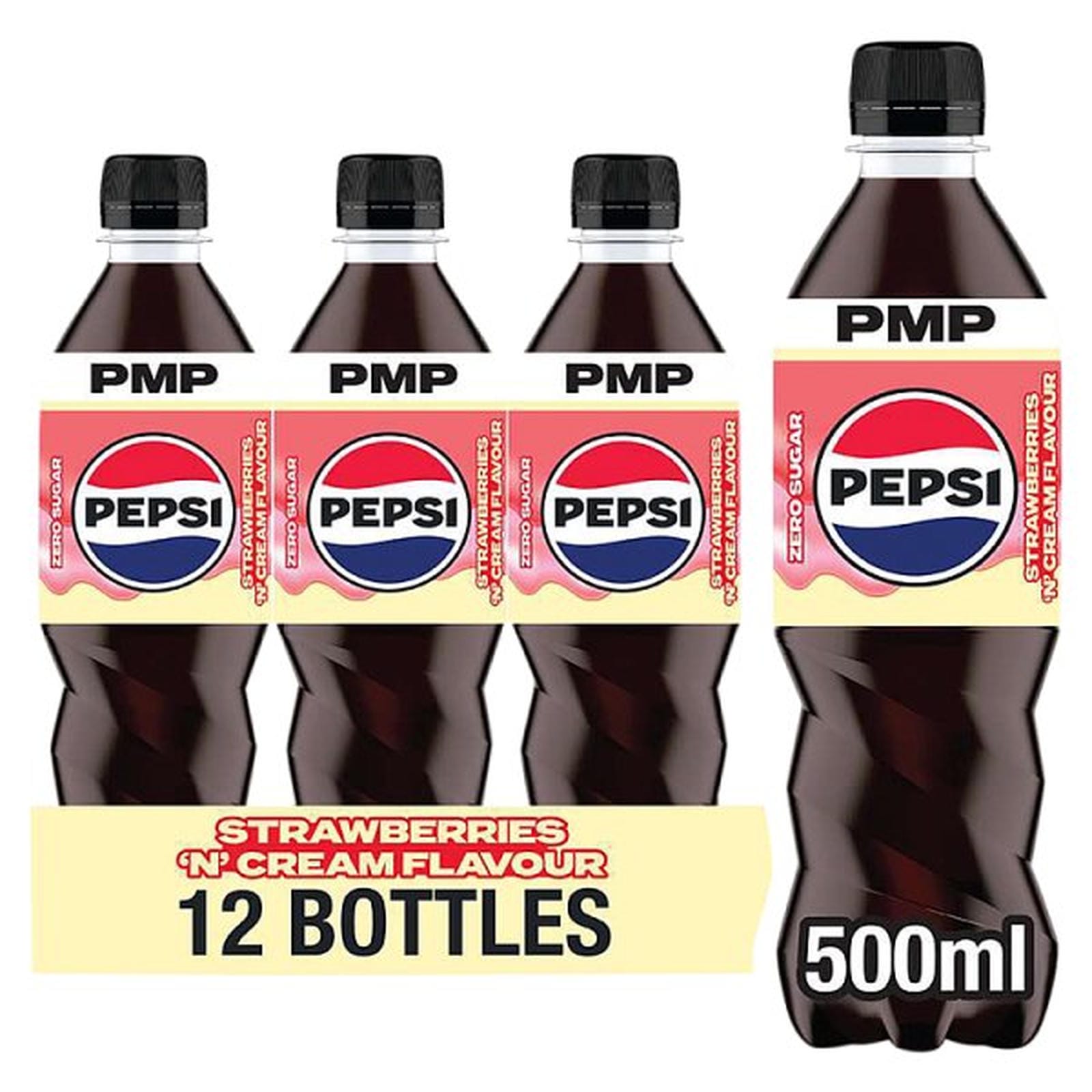 Pepsi Strawberries 'N' Cream Flavour Bottle PMP 500ml