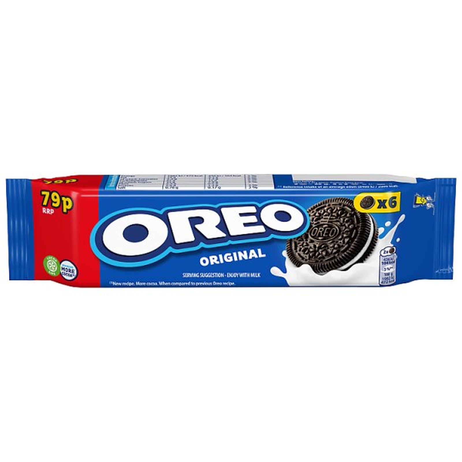 OREO Original Vanilla Sandwich Biscuit Snack Pack 66g
