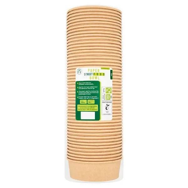 Ecopac 50 Paper Street Food Bowl 750ml – 1 x 50s