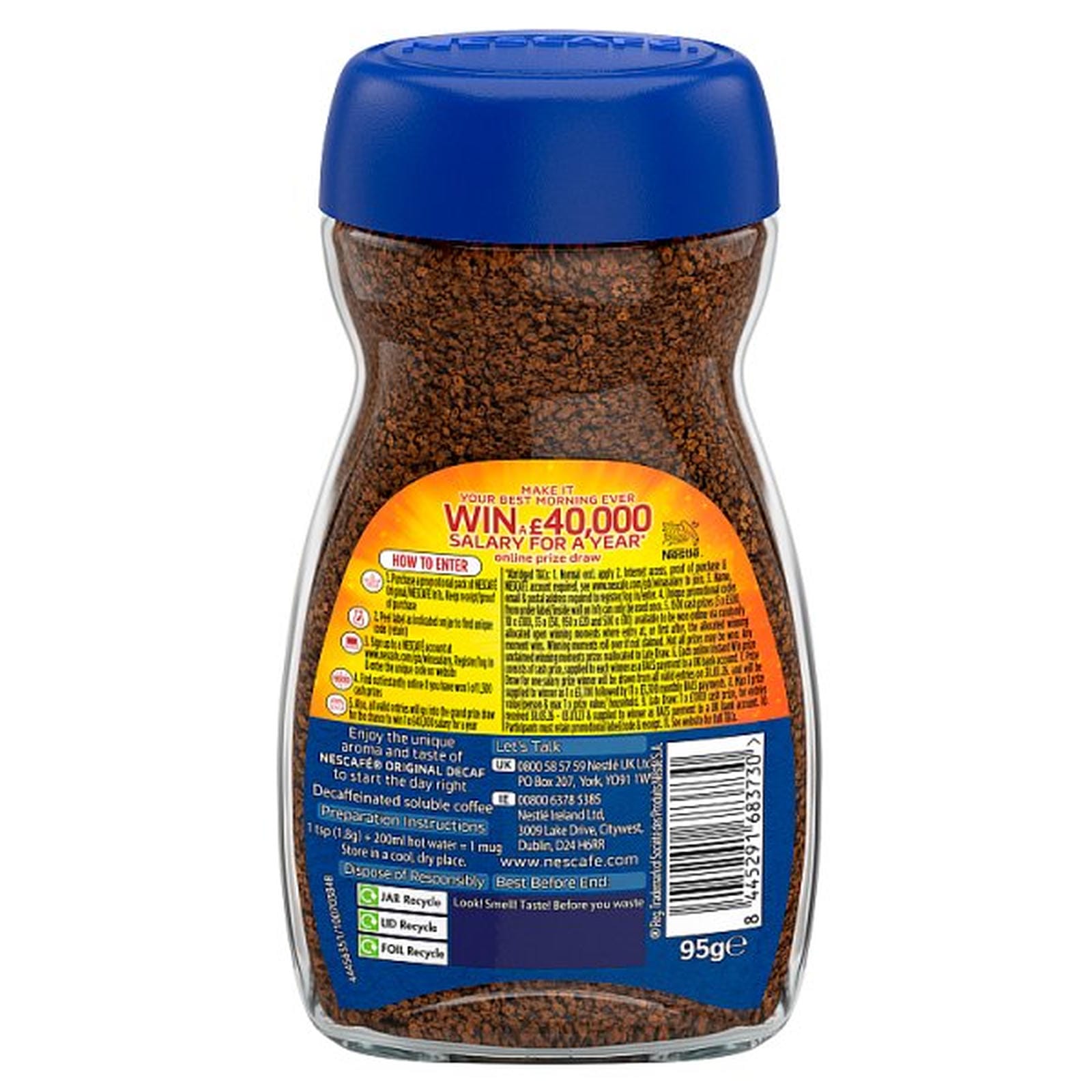 Nescafe Original Decaf Instant Coffee 95g £4.19 PMP