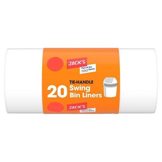 Jack's 20 Tie-Handle Swing Bin Liners – 24 x 20pk