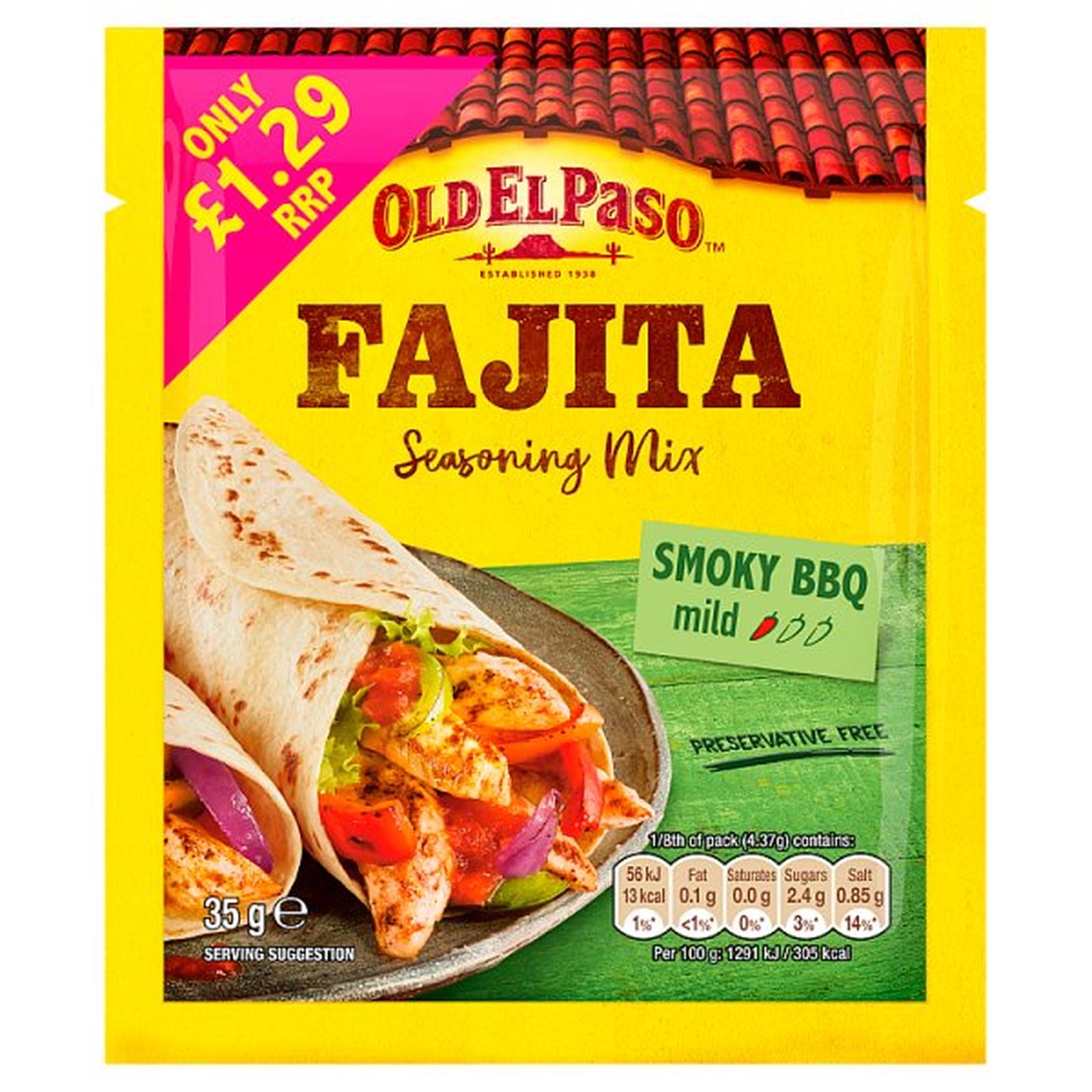 Old El Paso Smoky BBQ Fajita Seasoning Mix 12 Pack RRP £1.29