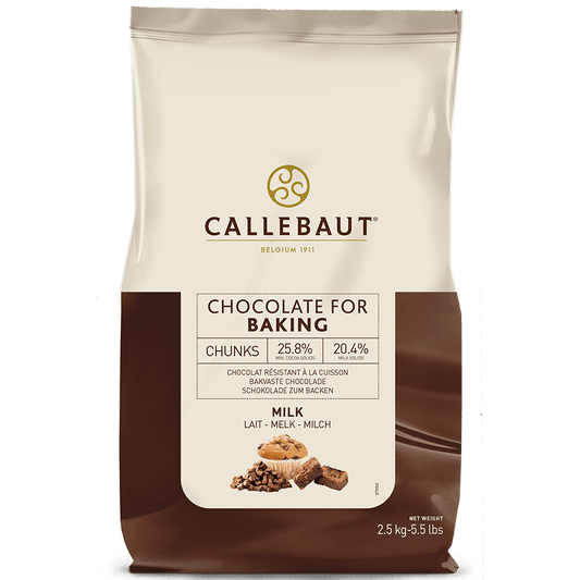 Callebaut Milk Chocolate Baking Chunks 2.5kg – 4 x 2.5kg