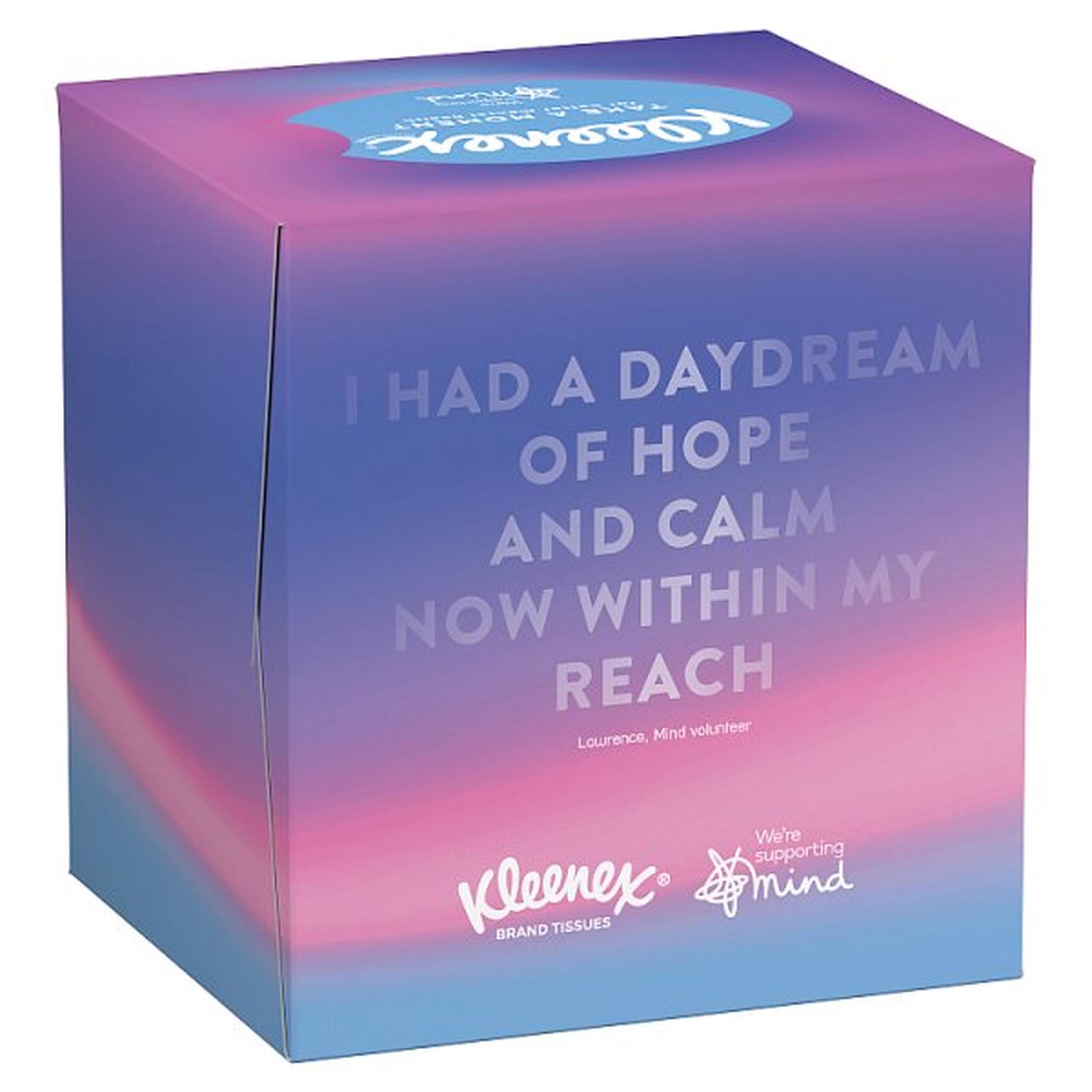 Kleenex Supporting Mind - Single Cube Tissue Box