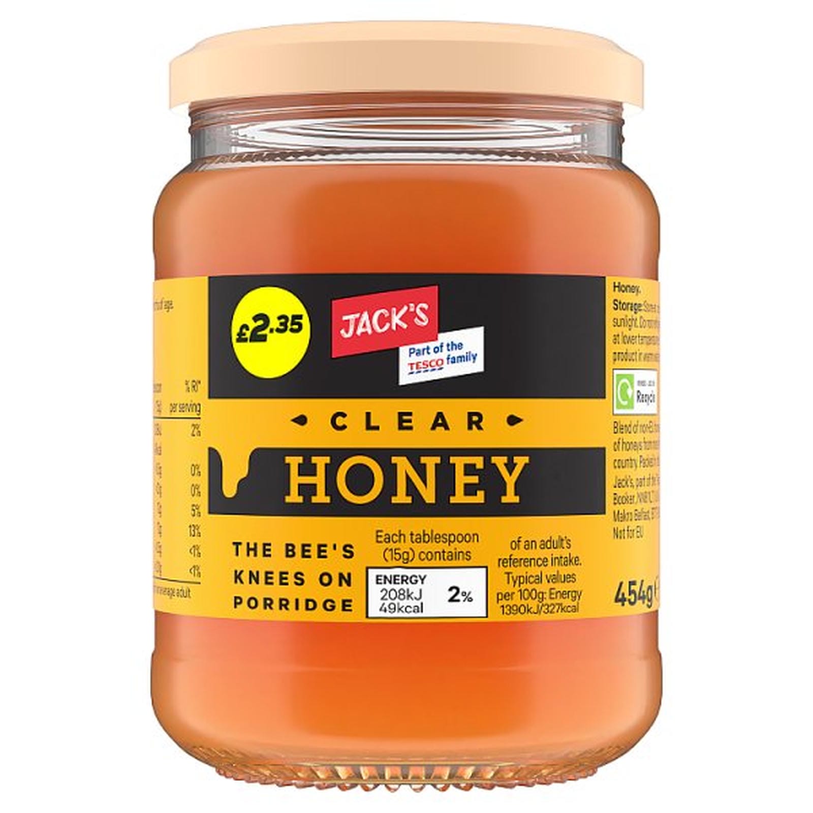 Jack's Clear Honey 454g