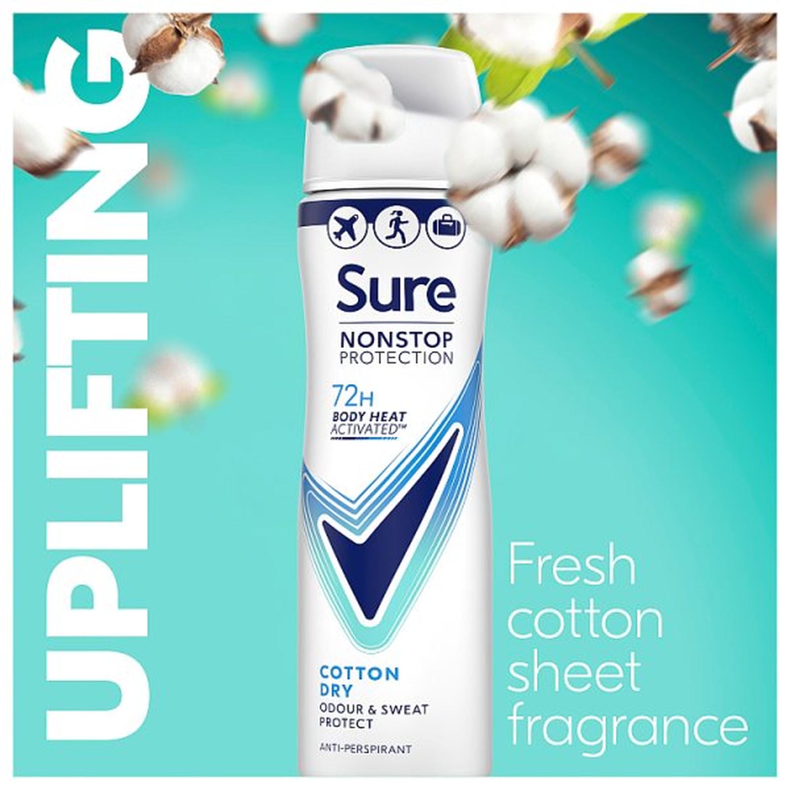 Sure Nonstop Protection Anti-Perspirant Aerosol Cotton Dry 75 ml