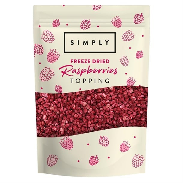 Simply Freeze Dried Raspberries Toppings 150g Multi Pack 4 X 150g For Foodservice And Retail