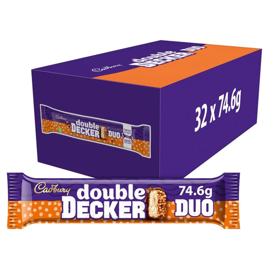 Cadbury Double Decker Duo Chocolate Bar 74.6g – 32 x 74g