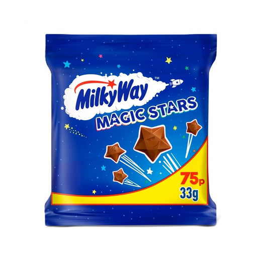 Milky Way Magic Stars Milk Chocolate Bag £0.75 PMP 33g – 36 x 33g