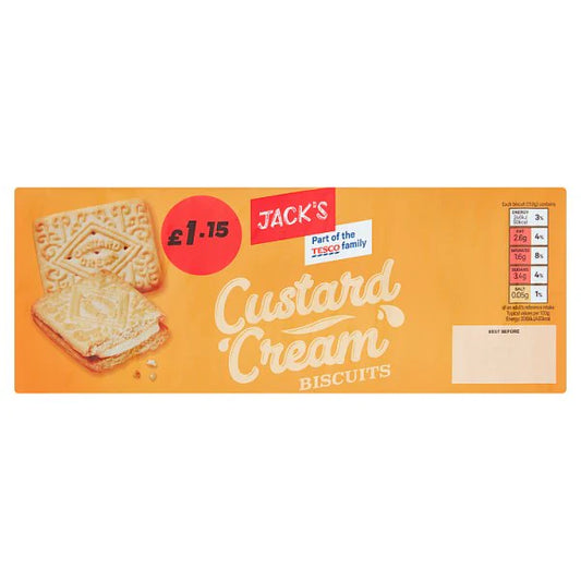 Jack's Custard Cream Biscuits 400g – 12 x 400g