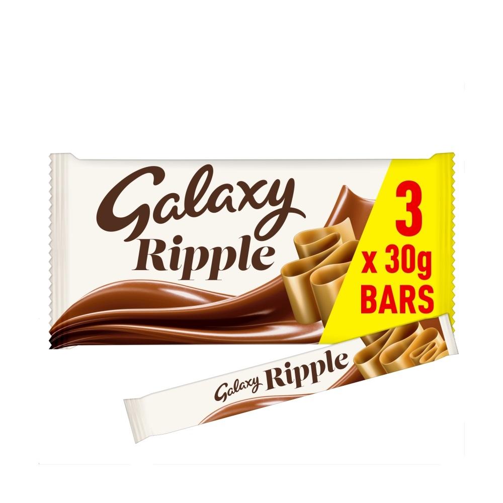 Galaxy Ripple Milk Chocolate Bar Multipack 30g (x3) – 29 x 3x30g