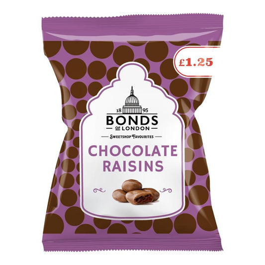 Bonds of London Chocolate Raisins 75g – 12 x 75g