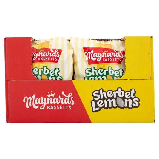 Maynards Bassetts Sherbet Lemons Sweets Bag 192g – 12 x 192g