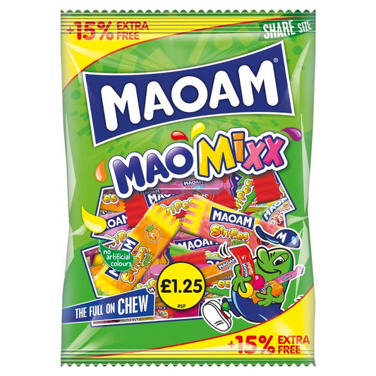 MAOAM MaoMixx Assorted Chewy Sweets Sharing Bag 161g – 14 x 161g