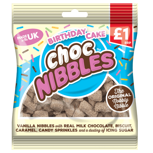 Choc Nibbles Birthday Cake – 12 x 135g