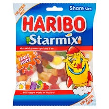 HARIBO Starmix Fruit & Cola Flavour Jelly & Foam Sweets Sharing Bag 160g – 12 x 160g