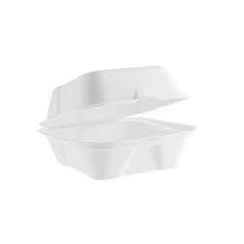 CaterPro 50 Bagasse Burger Boxes with Hinged Lids – 8 x 50s
