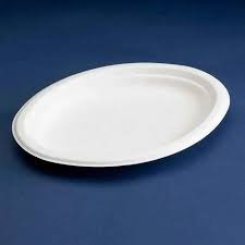 Jena Eco 50 Compostable 32cm Bagasse Oval Plates – 1 x 50s