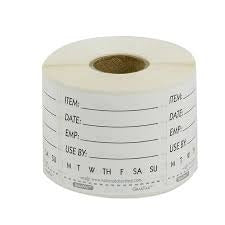White Shelf Life Label – 1 x 500s
