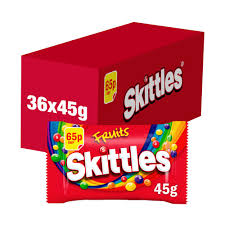 Skittles Chewy Sweets Bag Fruit Flavoured 45g PMP £0.65 – 36 x 45g