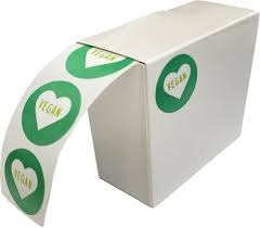 25mm Circular Adhesive VEGAN Label – 30 x 500s