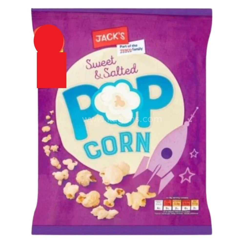 Jack's Sweet & Salted Pop Corn 50g – 18 x 50g