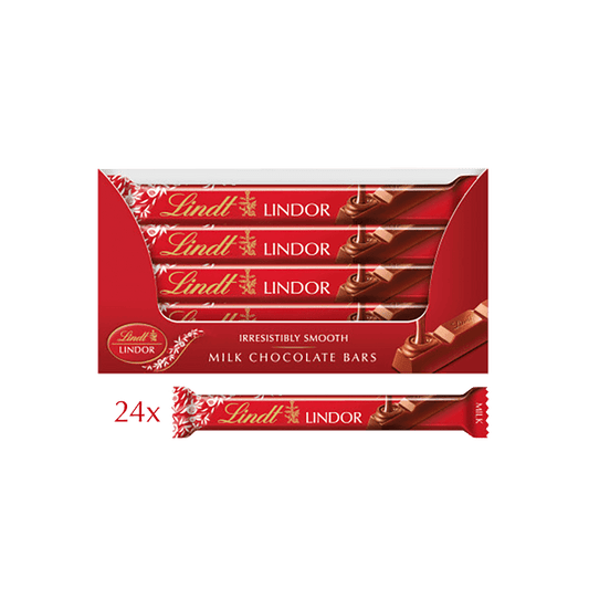 Lindt Lindor Milk Chocolate Treat Bar 38g – 24 x 38g
