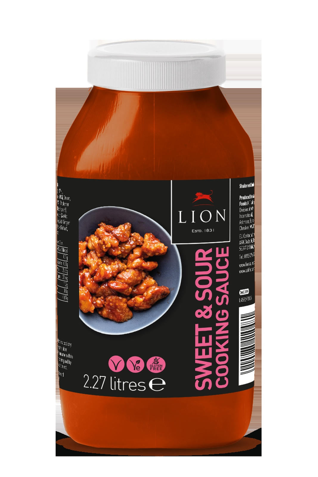 Lion Sweet & Sour Cooking Sauce 2.27 Litre Catering Size Multi Pack 2 x 2.27 Litre