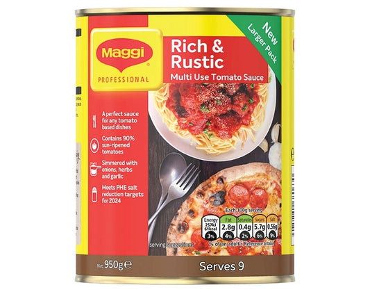 Maggi Rich & Rustic Multi Use Tomato Sauce 950g – 12 x 950g