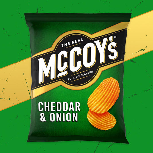 McCoy's Cheddar & Onion Sharing Crisps 65g, £1.25 PMP – 20 x 65g