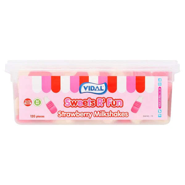 Vidal Sweets R' Fun Strawberry Milkshakes 120 Pieces 864g – 1 x 120pcs