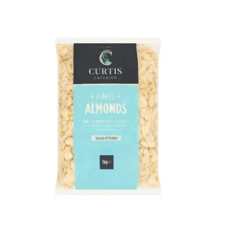 Curtis Catering Flaked Almonds 1kg Catering Pack Case Of 6 x 1kg For Foodservice