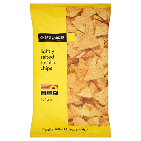 Chef's Larder Lightly Salted Tortilla Chips 454g – 1 x 454g
