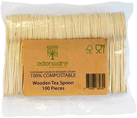 Edenware Wooden Tea Spoon 100 Pieces – 10 x 100pk