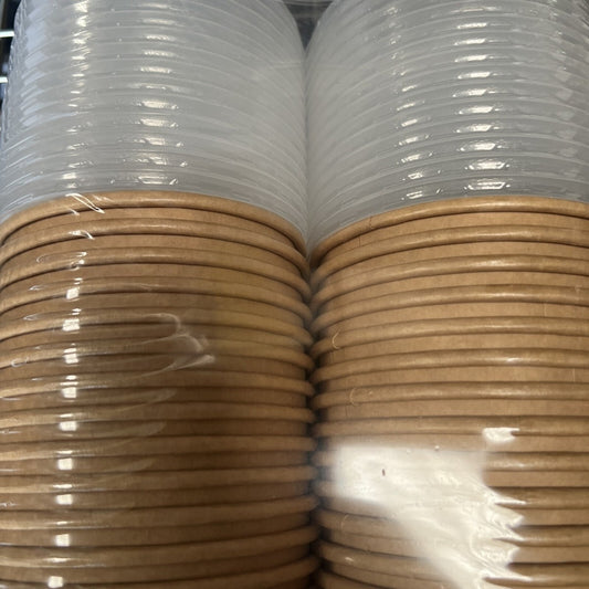 Ecopac 30 Paper Hot Food Cups & Lids 24oz – 1 x 30pk