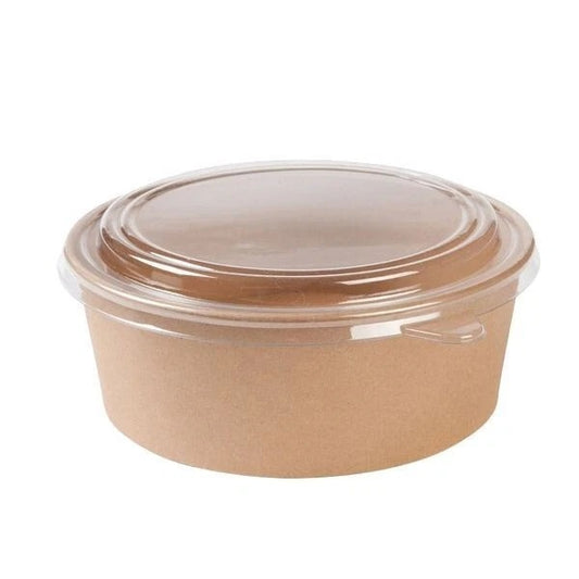 CaterPro 50 Plastic PET Lids for Street Food Bowls 1300ml – 1 x 50s
